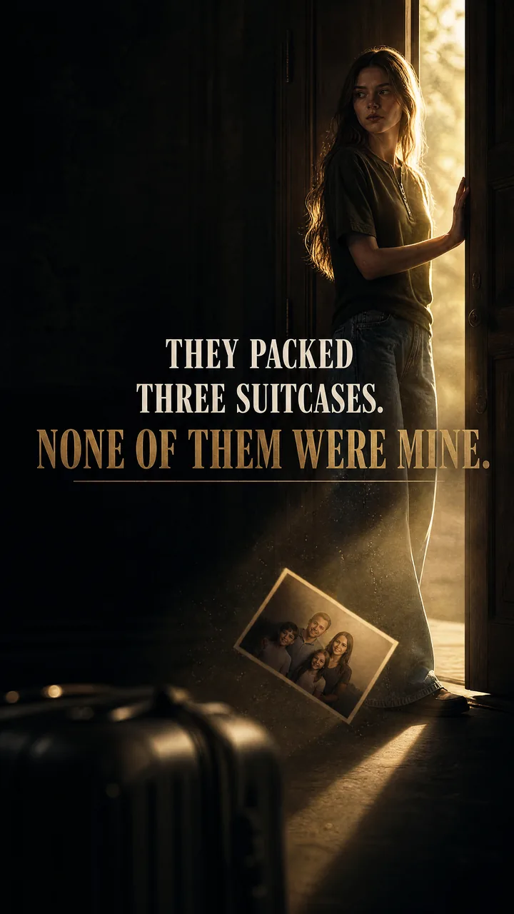 THEY PACKED THREE SUITCASES. NONE OF THEM WERE MINE poster