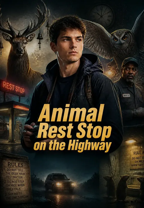 Animal Rest Stop on the Highway poster